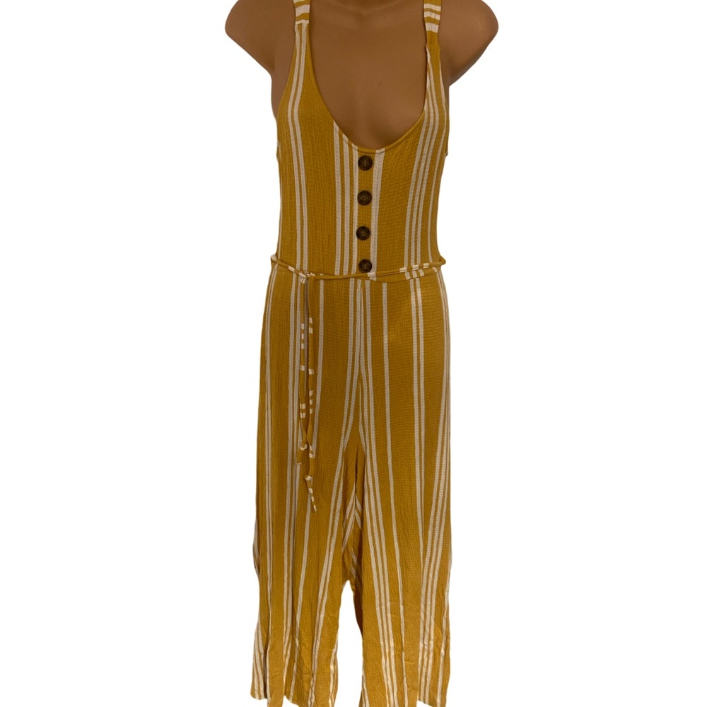 Striped Yellow Jumpsuit